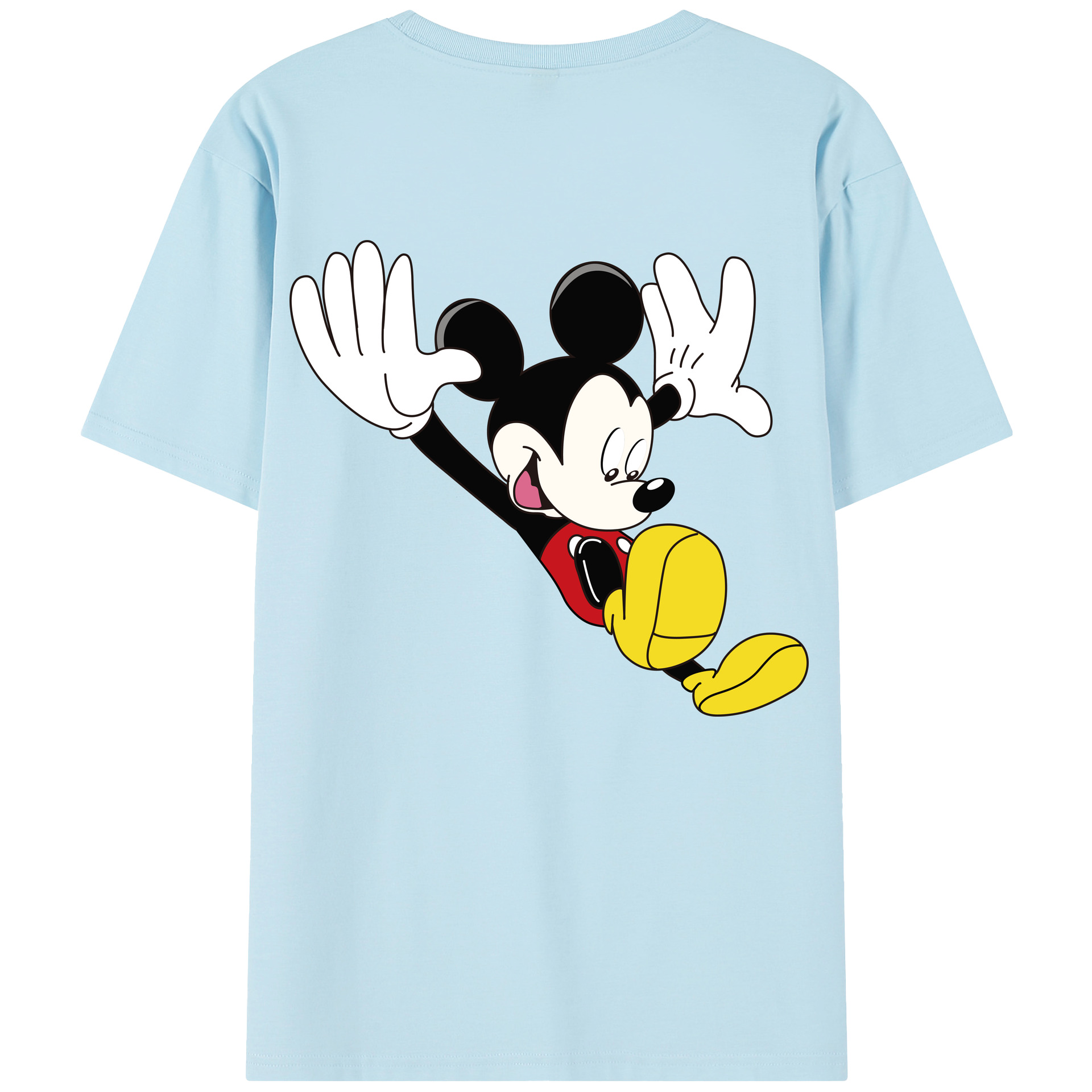 （画像用） ミッキーマウス Mickey Mouse 綿100％半袖Tシャツ（背面プリント）